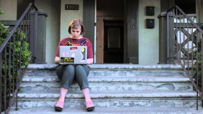 Lena Dunham, en una imagen de la cuarta temporada de 'Girls'.