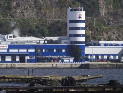Sede principal de Pescanova en Chapela (Redondela), en la ría de Vigo.