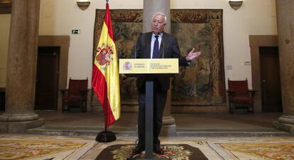 El ministre d'Afers Exteriors, José Manuel García-Margallo, aquest dimecres.