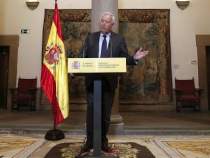 El ministre d'Afers Exteriors, José Manuel García-Margallo, aquest dimecres.