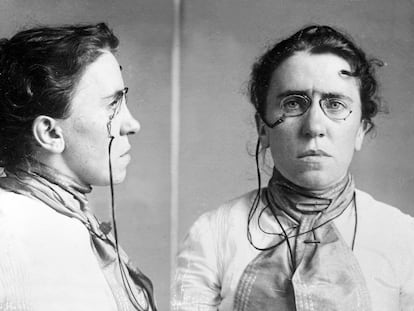 La anarcocomunista estadounidense de origen ruso Emma Goldman (1869-1940).