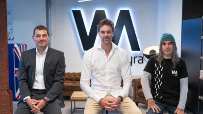 Iker Casillas (SportBoost), Pau Gasol (Gasol16 Ventures) y Chema Alonso, chief digital officer de Telefónica.