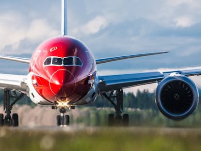 Uno de los aviones de Norwegian.