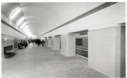 La antigua estación de Correos del Metro de Barcelona, cuyos restos se podrán visitar en las jornadas de puertas abiertas del Centenario. / Archivo TMB