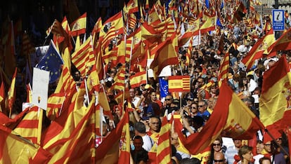 Manifestaci&oacute;n del domingo en Barcelona.