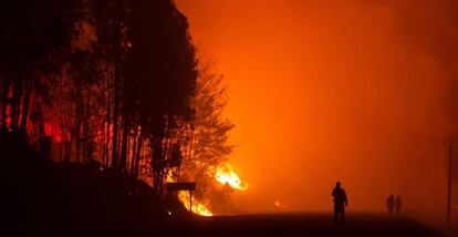 Una imagen de los incendios de Galicia.