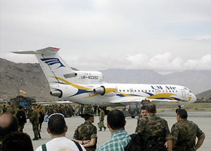 Foto del embarque del Yak-42 recuperada de una placa de memoria digital que se entregó borrada a la familia Novo.