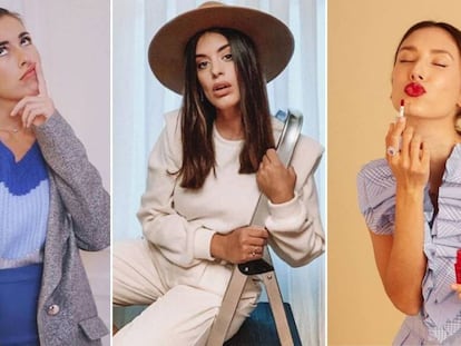 Paula Gonu, Dulceida y Gracy Villarreal, en imágenes de sus cuentas de Instagram.
