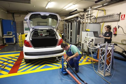 A car test in Spain.