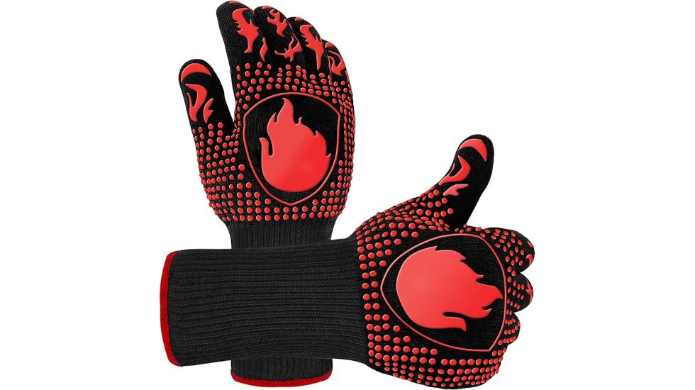 Estos guantes para la parilla cuentan con un tejido elástico.