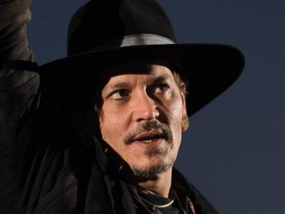 Johnny Depp, en el festival de Glastonbury.