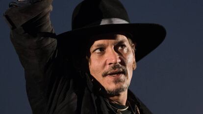 Johnny Depp, en el festival de Glastonbury.