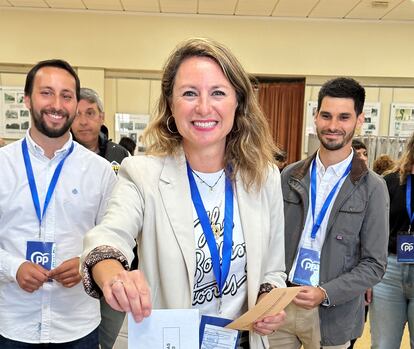 Begoña Carrasco votaba este domingo en Castellón de la Plana.