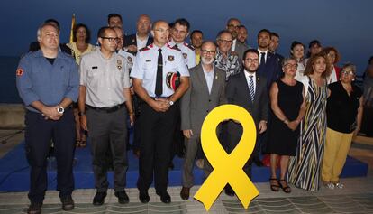 Acto de conmemoración de los atentados en Alcanar.