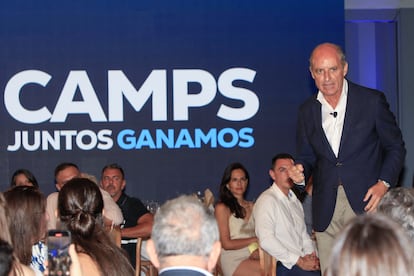 Francisco Camps, durante el acto que ha celebrado este viernes con simpatizantes del PPCV en Alicante.