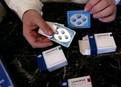 Pastillas del medicamento Viagra.