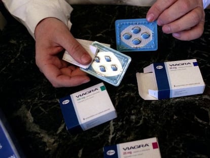 Pastillas del medicamento Viagra.