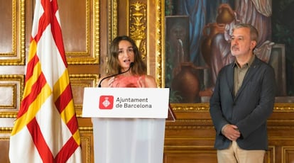 Marta Salicrú i Jaume Collboni el dia de la seva presentació.