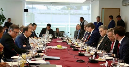 La reunión de William Barr, fiscal general de Estados Unidos, con las autoridades mexicanas. 