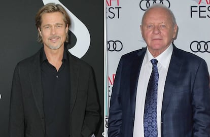 Los actores Brad Pitt y Anthony Hopkins.