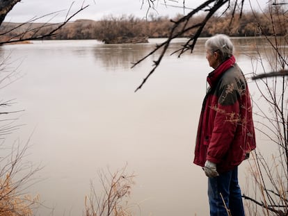 Gayna Salinas looks out over the Green River, a tributary of the Colorado River, Thursday, Jan. 25, 2024, in Green River, Utah.