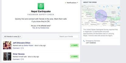 Facebook Safety Check, la herramienta de Mark Zuckerberg para catástrofes.