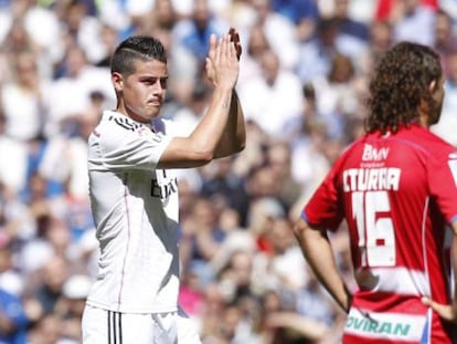 James se retira ovacionado por el Bernabéu