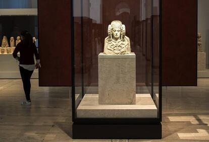 La Dama de Elche expuesta en el Museo Arqueológico Nacional, en Madrid.