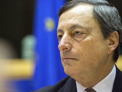 El presidente del BCE, Mario Draghi, en la Eurocámara.