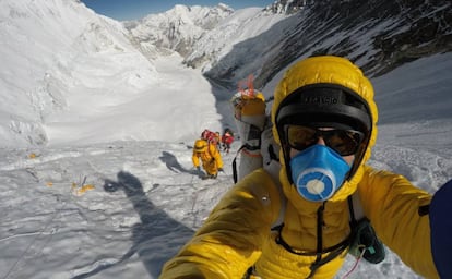 David Goettler, en el Everest.