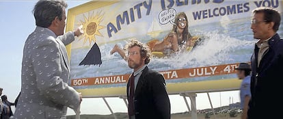Escena de 'Tiburón', el famoso primer 'blockbuster' veraniego dirigido por Steven Spielberg.