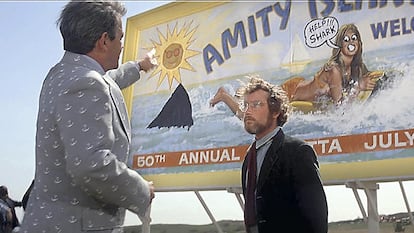 Escena de 'Tiburón', el famoso primer 'blockbuster' veraniego dirigido por Steven Spielberg.