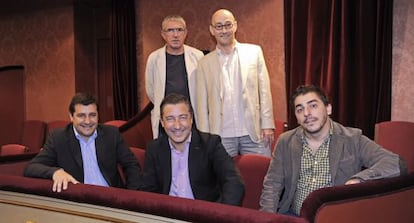 Los hermanos Roca, en primer término y, detrás, Joan Ollé y Salvador Suñer.