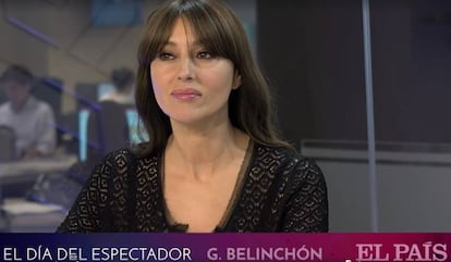 La actriz Monica Bellucci, este viernes en el EL PAÍS.