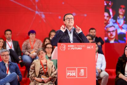 El presidente de la Diputación de Badajoz, Miguel Angel Gallardo, este sábado en Mérida.