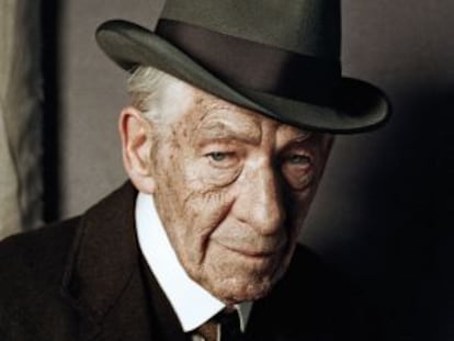 Ian McKellen caracterizado en 'Mr. Holmes'.