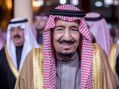 El rey saud&iacute; Salman bin Abdulaziz, en Riad en febrero de 2016.