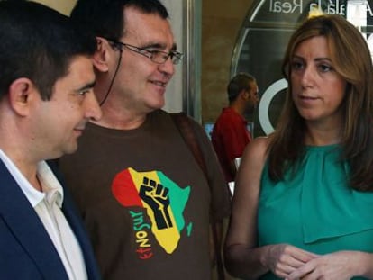 Susana D&iacute;az y Francisco Reyes (izquierda), en julio de 2012.