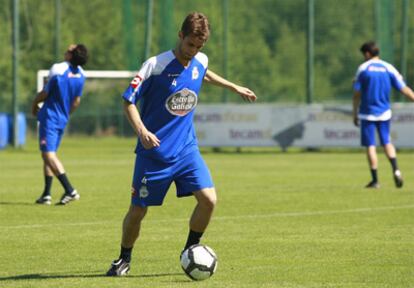 Adrián López, Piscu, en un entrenamiento.