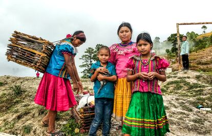 Membros da comunidade do Corredor Seco da Guatemala. 