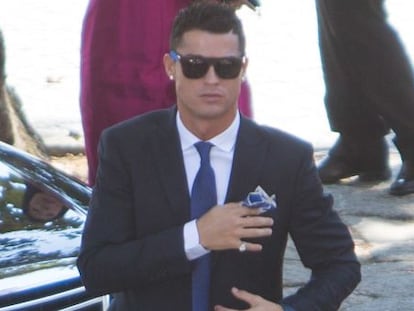 Cristiano Ronaldo, a su llegada a una boda el pasado fin de semana