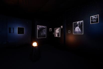 Vista de la exposición 'Todos los tiempos', de Rafael Trapiello , en la Galería Arniches 26, Madrid.