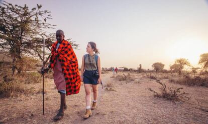 Excursión organizada por Intrepid en la reserva nacional Masái Mara, en Kenia.