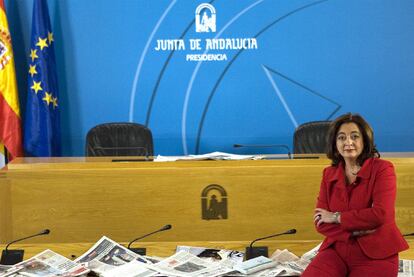 Mar Moreno, en la sala de prensa de la Casa Rosa