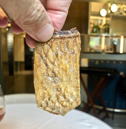 Piel de la hurta a la plancha / Capel