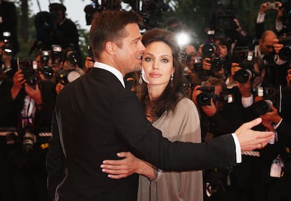 Brad Pitt and Angelina Joile at the Cannes Film Festival on May 20, 2008.