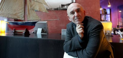 Peter Molyneux, durante la entrevista, ayer en Bilbao.