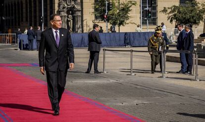 El presidente peruano, el viernes, en la cumbre de Prosur en Santiago de Chile.