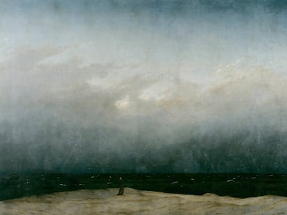 'Monje a la orilla del mar', de Caspar David Friedrich (entre 1808 y 1810).