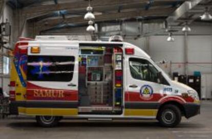 Ambulancia del servicio municipal de Madrid (Samur) en r&eacute;gimen de renting.